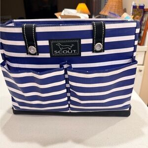 Scout Navy and White Uptown Girl Striped Carryall
